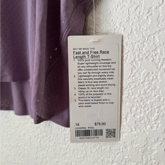 NWT Lululemon Running T-Shirt - Size 14 - Picture 3 of 5